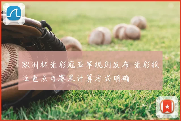 欧洲杯竞彩冠亚军规则发布 竞彩投注重点与赛果计算方式明确